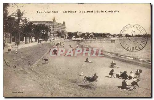 Cartes postales Cannes La Plage Boulevard de la Croisette