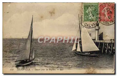 Cartes postales Deauville Depart pour les Regates