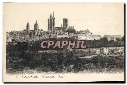 Cartes postales Coutances Vue generale