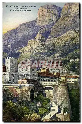 Cartes postales Monaco Le Palais du Prince Vue des Remparts