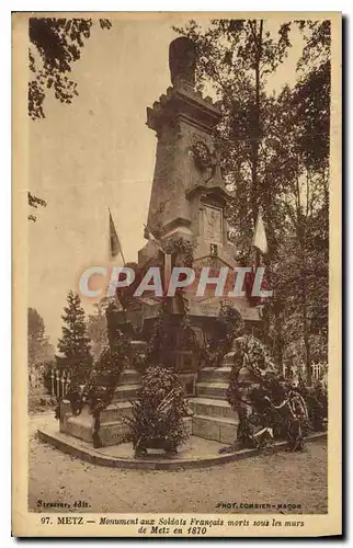 Cartes postales Metz Monument aux Soldats Francais morts sous les murs de Metz