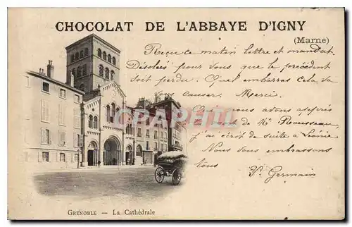 Cartes postales Grenoble La Cathedrale Chocolat de l'Abbaye d'Igny