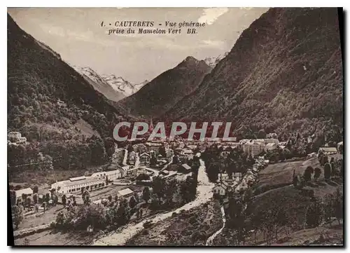 Cartes postales Cauterets Vue generale prise du Mamelon Vert