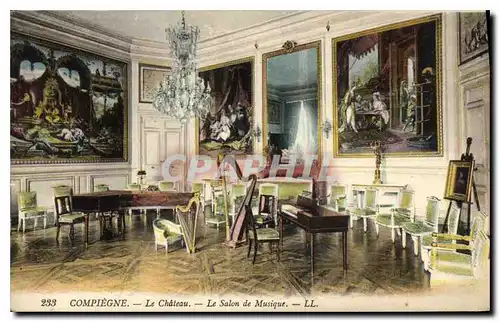 Ansichtskarte AK Compiegne Le Chateau Le Salon de Musique