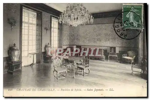 Cartes postales Chateau de Chantilly Pavillon de Sylvie Salon Japonais