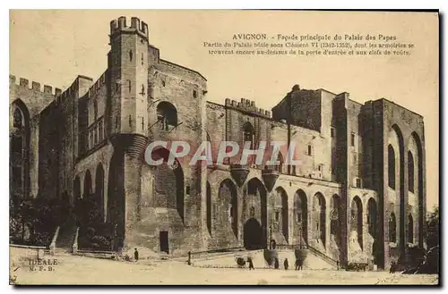 Cartes postales Avignon Facade Principale du Palais des Papes