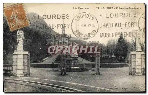 Cartes postales Les Pyrenees Lourdes Entree du Sanctuaire