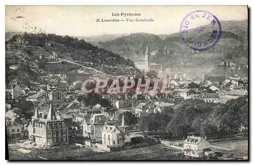 Cartes postales Les Pyrenees Lourdes Vue generale