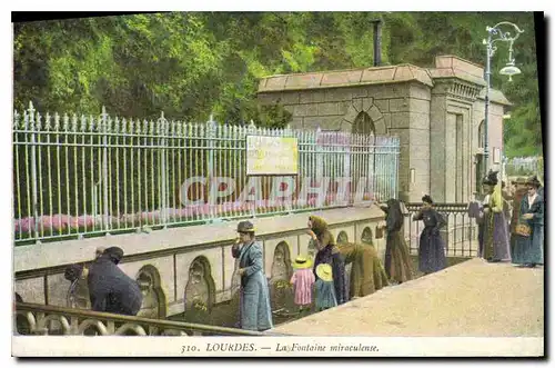 Cartes postales Lourdes La Fontaine miraculense