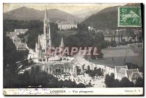 Cartes postales Lourdes Vue plongeante