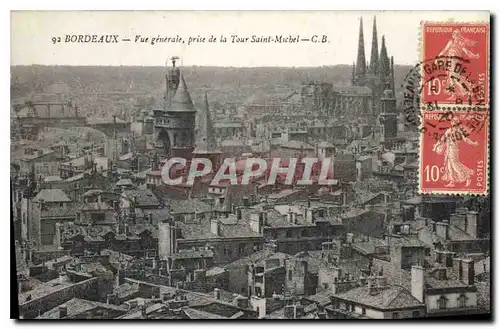 Ansichtskarte AK Bordeaux Vue generale prise de la Tour St Michel