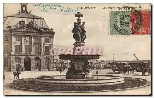 Ansichtskarte AK Bordeaux La Fontaine des Trois Graces