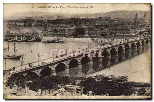 Cartes postales Bordeaux Le Pont Vue d'Ensemble