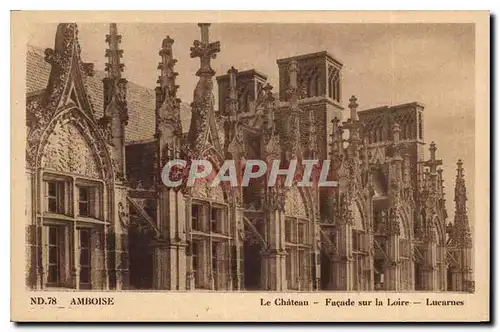 Cartes postales Amboise Le Chateau Facade sur la Loire