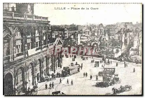 Cartes postales Lille Place de la Gare