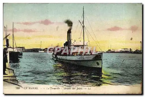 Cartes postales Le Havre Le Trouville sortant des jetees Bateau