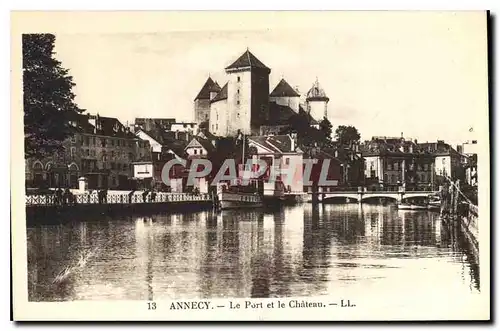 Cartes postales Annecy Le Port et le Chateau