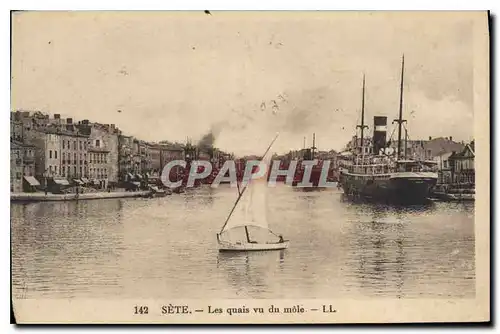 Cartes postales Sete les quais vu du mole