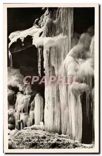 Cartes postales Les Beaux sites des Alpes Maritimes stalactictes de glace dans les gorges du Cians