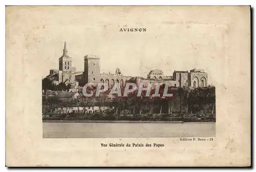 Cartes postales Avignon vue generale du palais des Papes