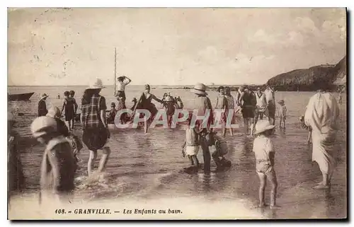 Cartes postales Granville les Enfants Au Bain