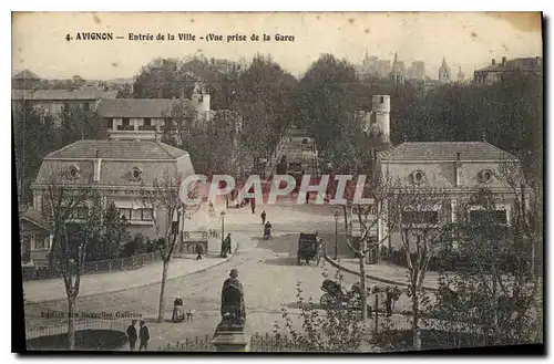 Cartes postales Avignon entree de la ville prise de la Gare