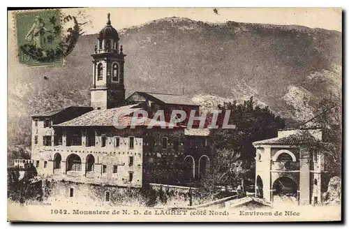 Cartes postales Monastere de N D de Laghet cote nord Environs de Nice