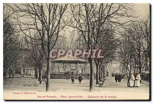 Cartes postales Aix en Provence place Jeane d'Arc Quinconce de la musique