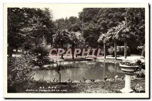 Cartes postales Apt jardin public et le Lac