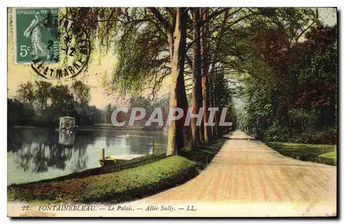 Cartes postales Fontainebleau le palais Alee Sully