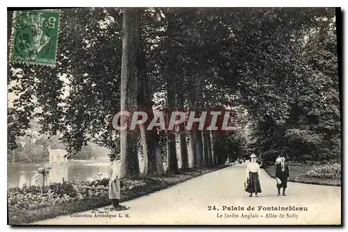 Cartes postales Palais de Fontainebleau le jardin Anglais Allee de Sully