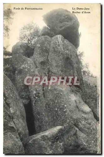 Cartes postales Foret de Fontainebleau le Dame Jane rocher d'Avon