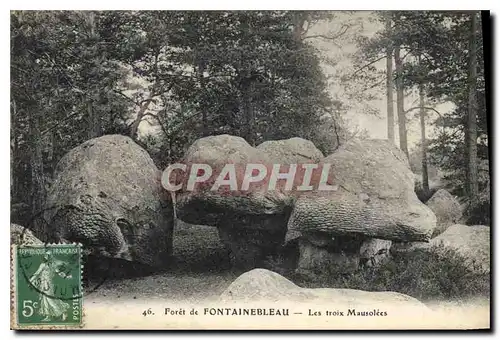 Ansichtskarte AK Foret de Fontainebleau les troix Mausolees