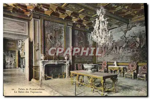 Cartes postales Palais de Fontainebleau le Salon des Tapisseries