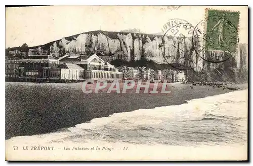 Cartes postales Le Treport les Falaises et la plage