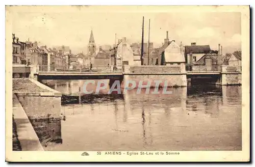 Cartes postales Amiens eglise St Lou et la Somme