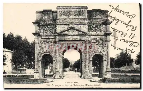 Ansichtskarte AK Orange Arc de Triomphe facade Nord