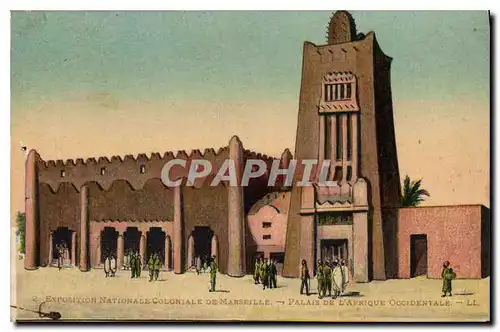 Ansichtskarte AK Exposition Nationale Coloniale de Marseille Palais de l'Afrique Occidentale