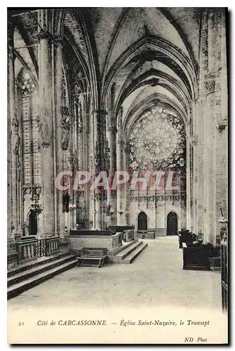 Ansichtskarte AK Cite de Carcassonne eglise Saint Nazaire le Transept