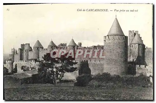 Cartes postales Cite de Carcassonne vue prise au sud est