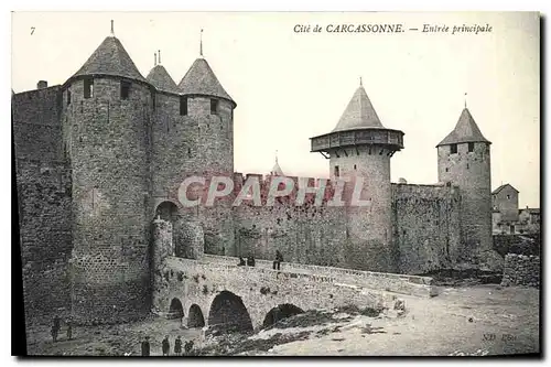 Ansichtskarte AK Cite de Carcassonne entree principale