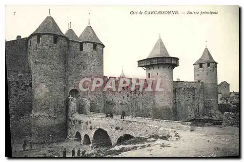 Cartes postales Cite de Carcassonne entree principale