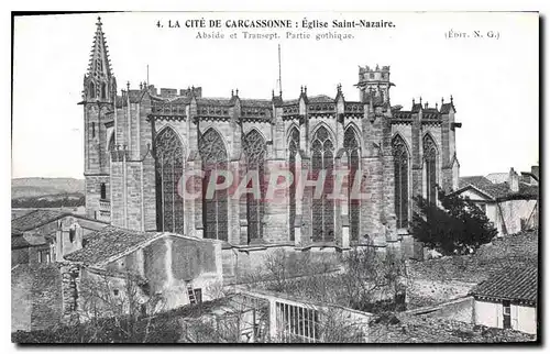 Ansichtskarte AK La Cite de Carcassonne eglise Saint Nazaire abside et Transept partie gothique