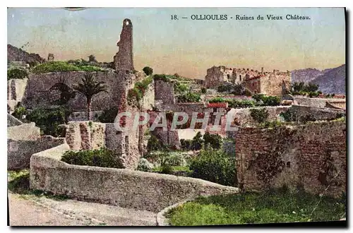 Cartes postales Ollioules Ruines du vieux chateau