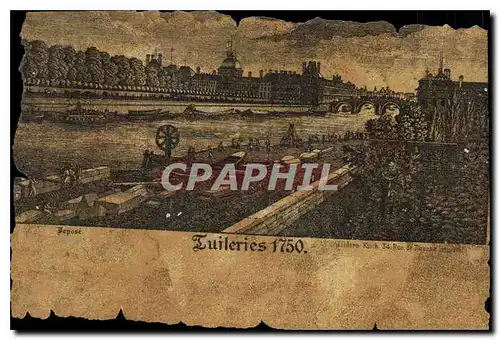 Cartes postales Tuileries 1750 Paris