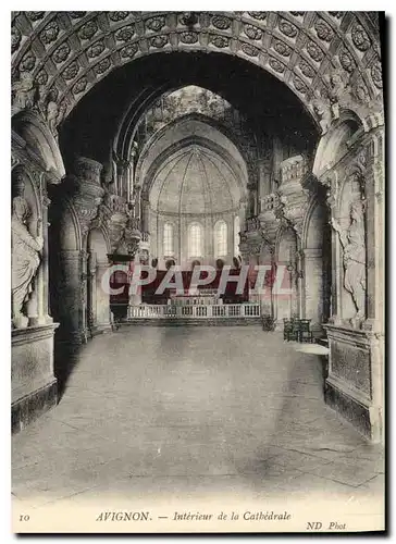 Cartes postales Avignon interieur de la cathedrale