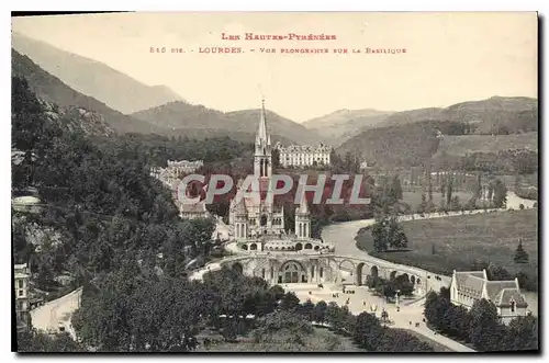 Cartes postales Les hautes Pyrenees Lourdes vue Plonorante sur la Basilique