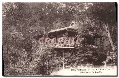 Ansichtskarte AK Restaurant des Gorges du Fier Galeries sur le Gouffre