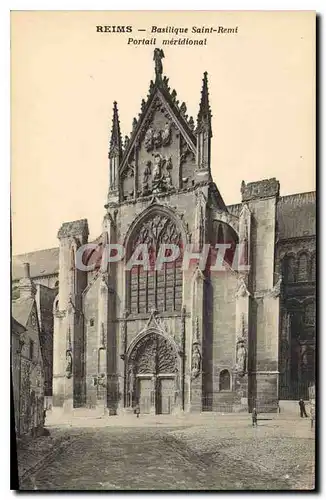 Cartes postales Reims Basilique Saint Remi portail meridional