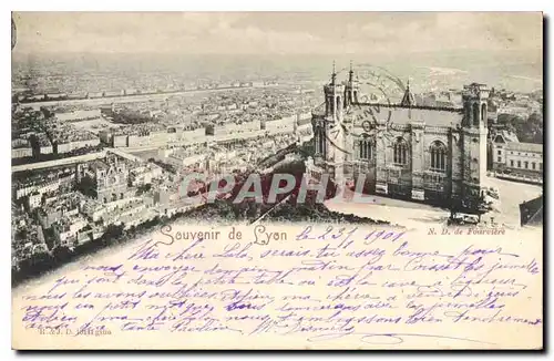 Cartes postales Souvenir de Lyon N D de Fourviere